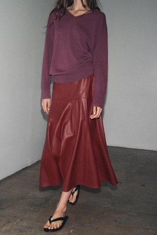 Трикотажный свитер оверсайз из 100% шерсти