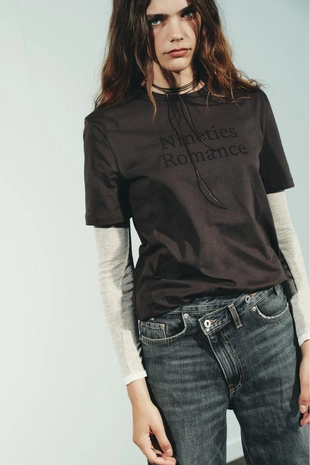 Джинсы TRF WIDE LEG с перекрестной талией и высокой посадкой