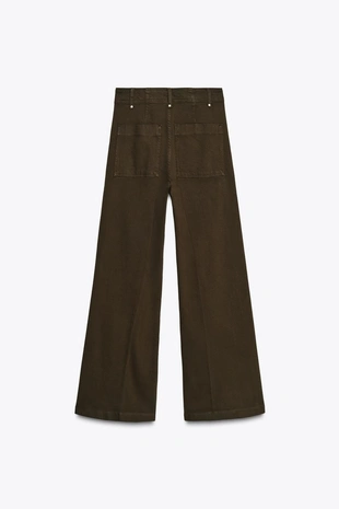 Классические джинсы WIDE LEG с высокой посадкой — ZW COLLECTION