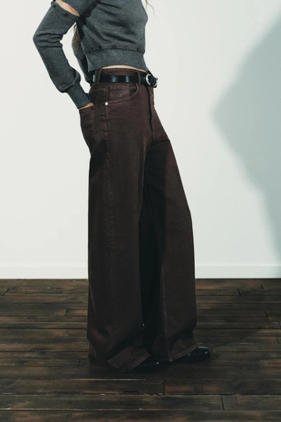 Джинсы TRF EXTRA WIDE LEG с высокой посадкой- Заказать в России