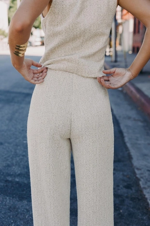 Ecru | 5039/216/712 - Zara Брюки из тканевой структуры