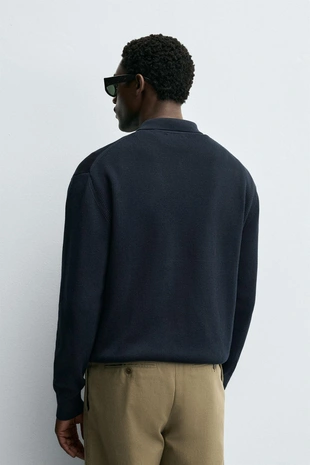 Navy blue | 2142/325/401 - Zara Кардиган с застежкой-молнией