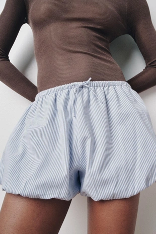 Полосатые шорты-кюлоты- Заказать в России