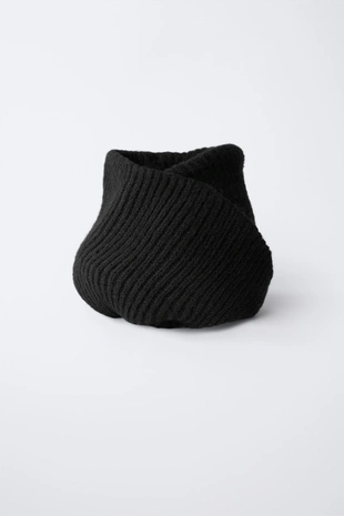 Black | 3920/161/800 - Zara Базовый трикотажный снуд