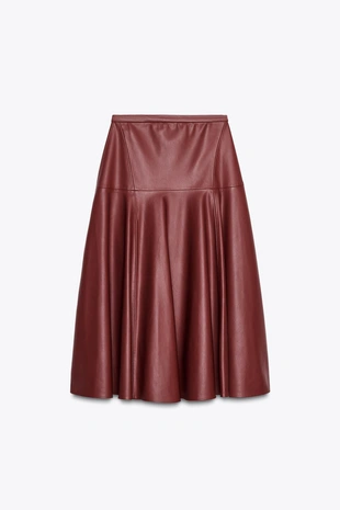 Юбка миди из искусственной кожи — ZW COLLECTION- Заказать в России
