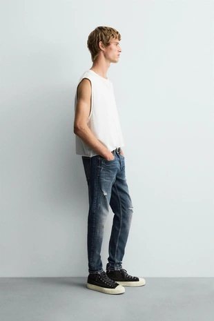 Джинсы SKINNY FIT с разрезами