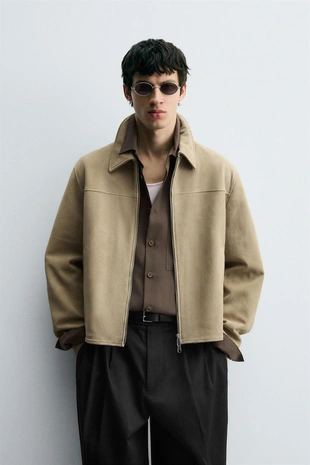 Замшевая куртка- Заказать в России