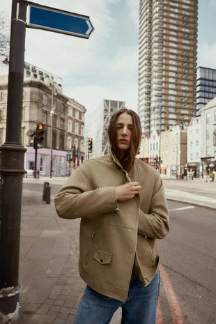 Куртка-косуха из искусственной замши- Заказать в России