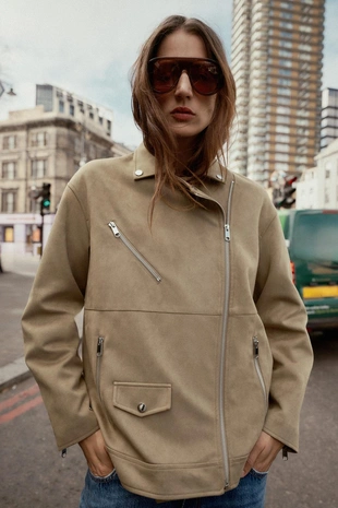 Куртка-косуха из искусственной замши- Заказать в России