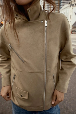 Куртка-косуха из искусственной замши- Заказать в России