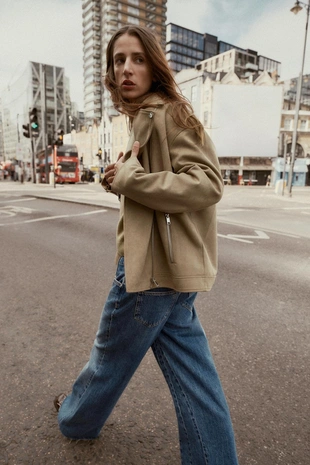 Куртка-косуха из искусственной замши- Заказать в России