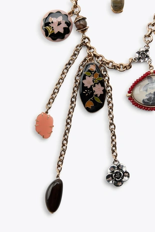 Набор из 2 ожерелий с цепочками и шармами из смолы- Заказать в России