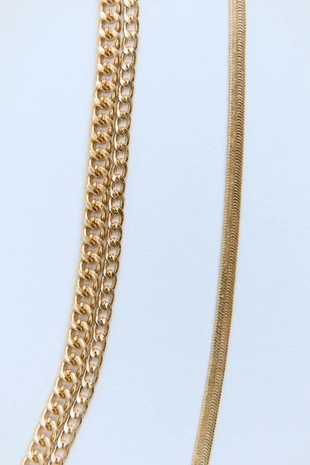 Набор из 3 ожерелий-цепочек с сеткой- Заказать в России