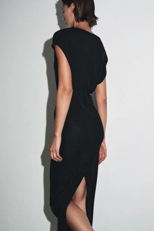 Длинное платье со сборками- Заказать в России