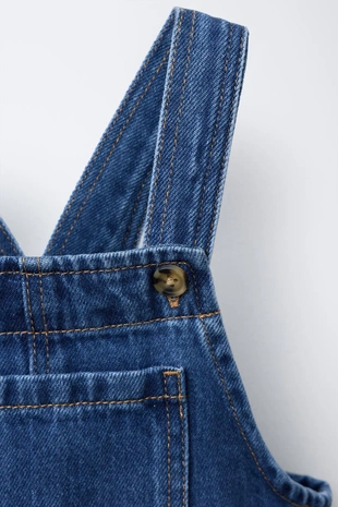 Длинный джинсовый комбинезон- Заказать в России