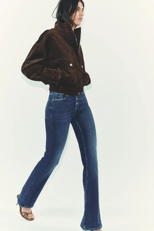 Blue | 7223/227/407 - Zara Джинсы Z.06 клеш с высокой посадкой