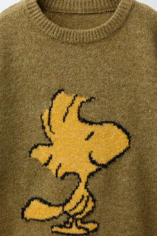 Olive Green | 2756/645/545 - Zara Трикотажный джемпер с SNOOPY PEANUTS™