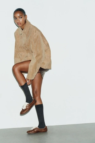 Замшевая куртка- Заказать в России