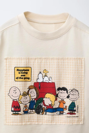 Футболка с нашивкой SNOOPY PEANUTS™- Заказать в России