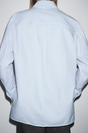 Купить Zara Рубашка в полоску с карманом — ZW COLLECTION