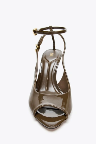 Туфли-мюли с открытым носком на каблуке- Заказать в России