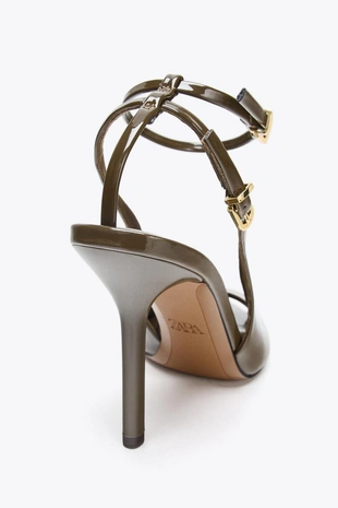 Туфли-мюли с открытым носком на каблуке- Заказать в России