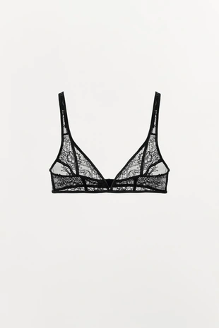 Кружевной бралетт с треугольными чашками- Заказать в России