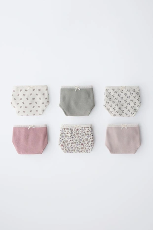 6–14 лет/ набор из шести трусов с цветочным принтом- Заказать в России