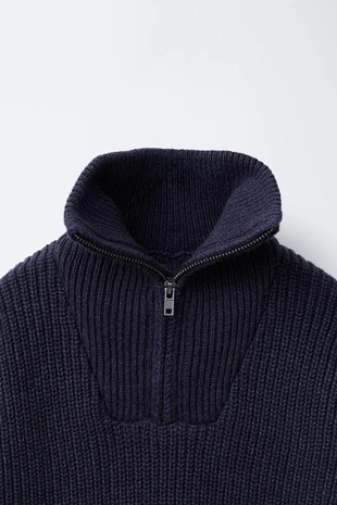 Свитер с застежкой-молнией- Заказать в России