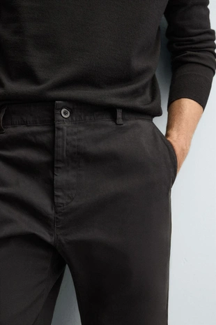 Брюки STRAIGHT FIT из твила- Заказать в России