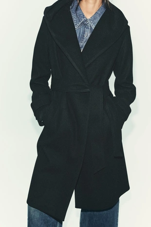 Мягкое пальто с капюшоном - Заказать в России