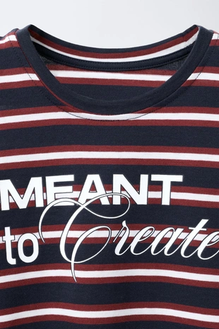 Футболка в полоску с вырезами- Заказать в России