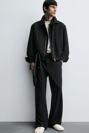 Брюки RELAXED FIT из струящейся ткани- Заказать в России