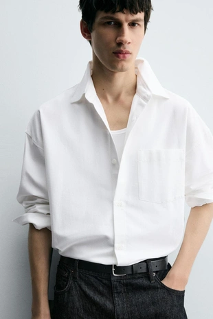 Рубашка оксфорд оверсайз- Заказать в России