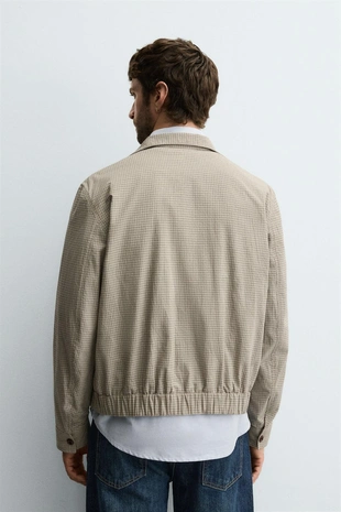 Куртка рельефная в клетку- Заказать в России