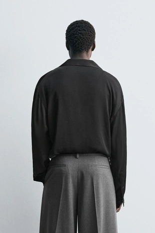 Рубашка RELAXED FIT из струящейся ткани- Заказать в России