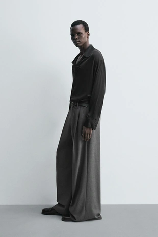 Рубашка RELAXED FIT из струящейся ткани- Заказать в России