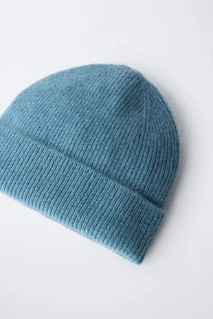 Купить Zara Шапка в рубчик из 100% кашемира