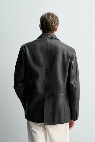 Кожаный блейзер- Заказать в России