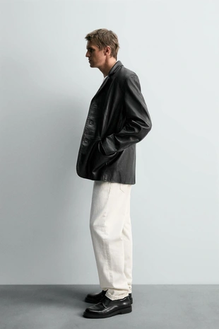 Кожаный блейзер- Заказать в России