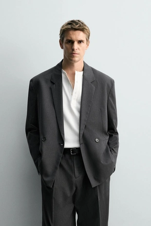 Двубортный костюмный блейзер- Заказать в России