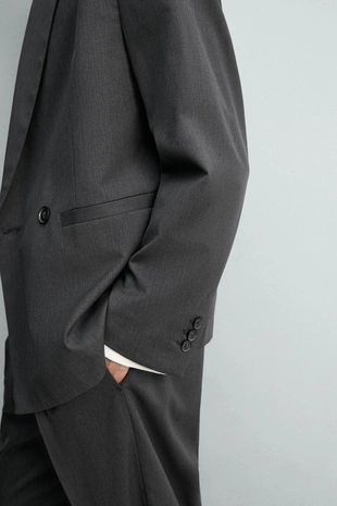 Двубортный костюмный блейзер- Заказать в России