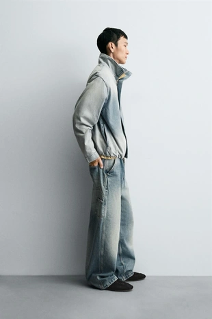 WASHED DENIM JACKET- Заказать в России