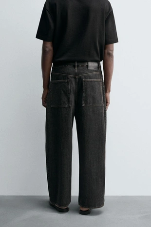 Brown | 5585/360/700 - Zara Джинсы WIDE FIT