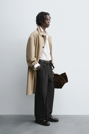 Брюки WIDE FIT со складками- Заказать в России