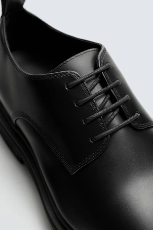 Кожаные туфли на объемной подошве- Заказать в России