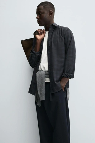 Рубашка CLASSIC FIT в клетку- Заказать в России