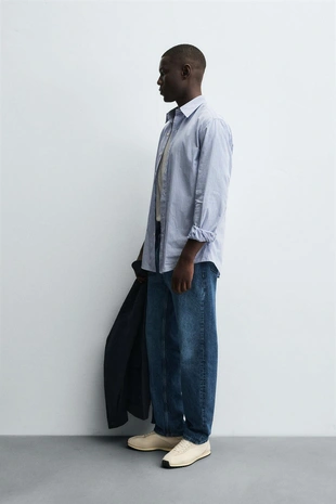 Рубашка классического кроя в полоску- Заказать в России