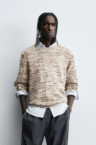 Джемпер с крученым узором- Заказать в России