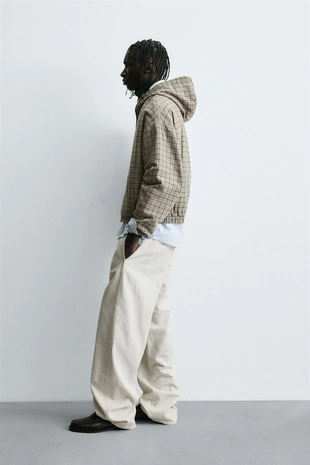 Куртка свободного кроя в клетку- Заказать в России